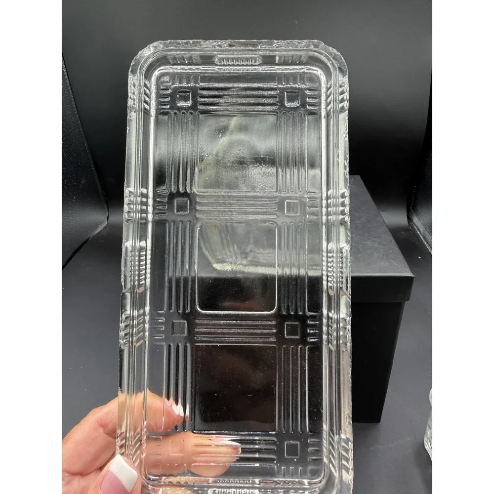 🍇✨ Anchor Hocking Ribbed Clear Glass Refrigerator Dish w/ Lid – Medium Size ✨🍇